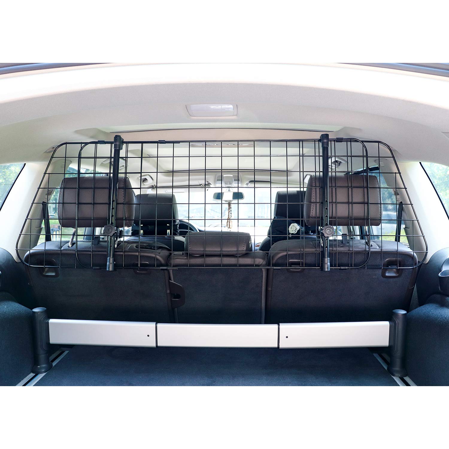 Amazon.co.jp: Amazonベーシック 犬用フェンス 車用 調節可能 長さ90